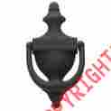 0102190 Baldwin 102 Satin Black Colonial Style Solid Brass Door Knocker 723079290782