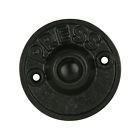 018006bpc Wired Iron Circular Doorbell Chime Push Button In Black Powder