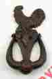 0184s-0044 Unbranded Cast Iron Rooster Doorknocker Country Decor