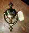 045612 Gifts Decorations New Ornate Polished Brass Door Knocker Made-spain Engraved Name Bash 8.5 Tall 737416035004