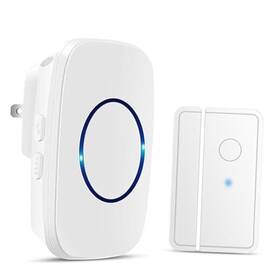 Yb18w-1fba 1 Plus One Door Chime When Opens Fullhouse Sensor Receiver White