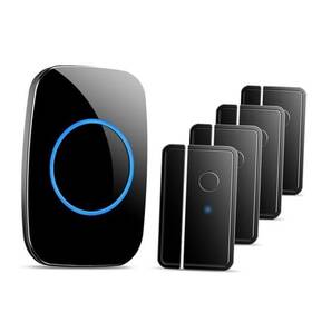 Yb19-5fba 1 Plus One Door Chime When Opens Fullhouse Sensor Wireless Entry Alarm With