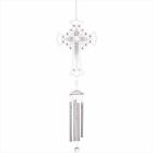 118877 Shimmer Carson 32.5 Wind Wireworks Home Chime White . Cross Accents