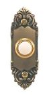 136316 Wired Button Center Brass Id Lighted Antique Push Doorbell