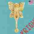 17176 The Renovators Supply Solid Brass Vintage Door Knocker Flower Fairy 7 H X 4 W 096962370633