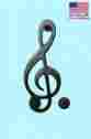 17222 The Renovators Supply Door Knocker Black Cast Iron Music Sign 6 H X 2 1 W 096962371135