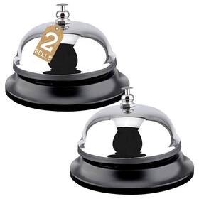 1intheoffice 785035328373 Call Bell Desk Service Chrome Finish 2 Pack