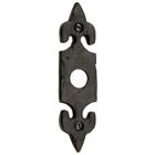 282787 Signature Hardware Hand Forged Iron Doorbell Plate In Black Powder