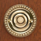 283874 Signature Hardware Beaded Round Doorbell In Polished Brass