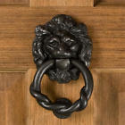 286431 Signature Hardware Solid Bronze Lion Head Door Knocker With Dark
