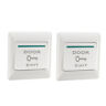 2pcs Push To Exit Button Release No Nc Com Door Switch 86mmx86mm 36v 3a White