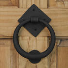 302795 Signature Hardware Elkhart Hand Forged Iron Door Knocker In Black