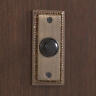 313893 Signature Hardware Beaded Rectangular Doorbell In Antique Brass