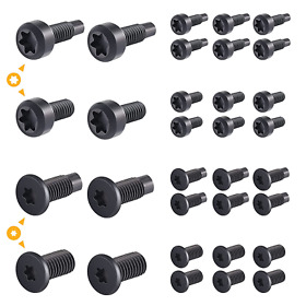 32 Pieces Ring Doorbell Screws Replacement Black Video Security Sc
