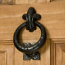 325456 Signature Hardware Elegant Ring Cast Iron Door Knocker In Matte