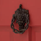 326011 Signature Hardware Solid Bronze Grapevine Door Knocker With Dark Finish