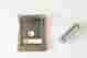 341px335 Baldwin Hardware Contemporary Door Knocker Rectangle W Peephole Satin Chrome Silver 723079895963
