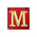 42117 Mhmm1 Michael Healy Designs Monogram Letter M Brass Door Knocker 812738002504