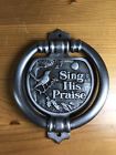 45-1607 Cheerful Hearts Door Knocker Sing His Praise Large Solid Heavy