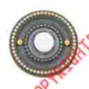 4850050 Baldwin 4850 Satin Brass And Black 1-3 4 Inch Diameter Beaded Bell Button 723079052830
