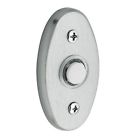 4858264 Baldwin 4858 Satin Chrome 3 Inch X 1-3 4 Oval Brass Bell Button 723079165943