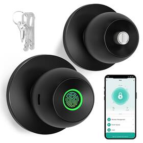 52hz 607607861005 Fingerprint Door Knob With Lock 3 In 1 Smart Finger Print Au