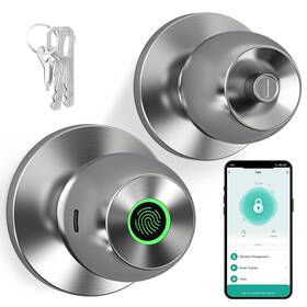 52hz 607607861012 Smart Fingerprint Door Lock 3 In 1 Finger Print Knob With Tuya App