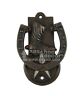 56704 Unbranded Small Horseshoe Boot Star Door Knocker Cast Iron Rustic