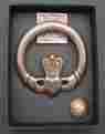 5800ac Robert Emmet Large Claddagh Brass Door Knocker Back Antique Copper