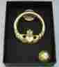 5837 Robert Emett Medium Brass Claddagh Door Knocker Round Back