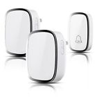 674023760120 Wadava New White Wireless Doorbell Waterproof Bell Door