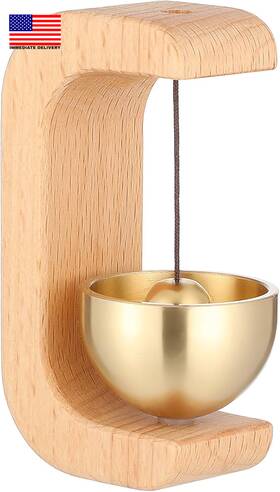 677724 1 Wooden Wind Chime Shopkeepers Bell For Door Opening Vintage Wireless Adhesive Do