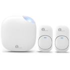 73741 Wireless Doorbell System Bundle Kit Chime Push Button Waterproof Led