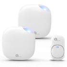 73758 White New Easy Plug In Wireless Doorbell Chime Receivers Push