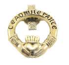 7508c Failte Polished Door Irish Mile Brass Claddagh Knocker Solid Cead