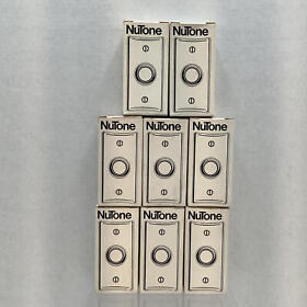 Pb-6lwh 8 Pack Nutone Lighted Pushbutton Doorbell White Plastic Round Vintage