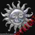 9099861 The Spring Shop Door Knocker Sun Face Pewter Silver Metal Alloy Novelty Patio Decor Caliente