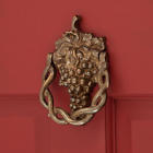 919494 Signature Hardware Solid Bronze Grapevine Door Knocker Light Patina Waxed