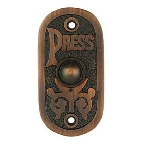 018005or A29 Oil Rubbed Bronze Doorbell Button 3 1/8 Inch X 1 1/2 Vintage Decorative Styl