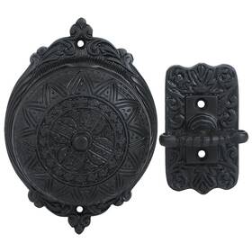 2092523 A29 Victorian Twist Doorbell Wireless Mechanical Chime In Solid Brass Oil Rubbe