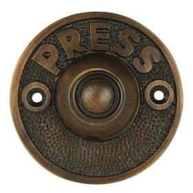 A29 646791194612 Wired Brass Circular Doorbell Chime Push Button In Oil Rubbed Bronze Finish V