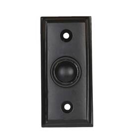 A29 646791195343 Wired Iron Doorbell Chime Push Button In Black Powder Coat Finish Vintage De