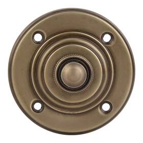 A29 646791195831 Wired Brass Doorbell Chime Push Button In Antique Finish Vintage Decora