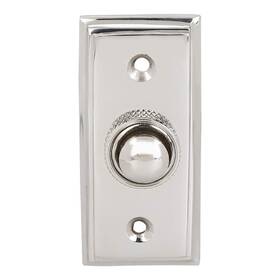 A29 646791196029 Wired Brass Doorbell Chime Push Button In Polished Nickel Finish Vintage Deco