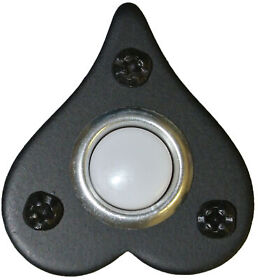 Acorn Manufacturing Ampp Black 1-7/8inch Heart Electric Bell Button