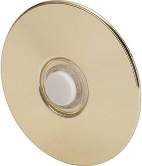Br5w Adamax 313109674677 Unlighted Doorbell Button 1-pack Brass