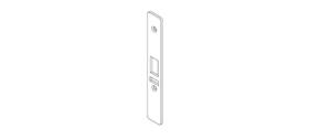 24-0016-120 Adams Rite 628 4530 Deadlatch Radius Faceplate Satin Aluminum Clear