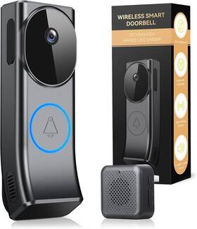 Hk-icam-m3-1 Adyoom Smart Wireless Doorbell Kit With Fake Camera Wifi Door Bell Black