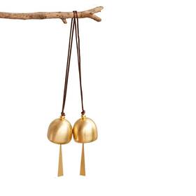 Afiaiwei 729086765268 2pcs Small Gold Plated Hanging Bells - Decoration For Camping Tent
