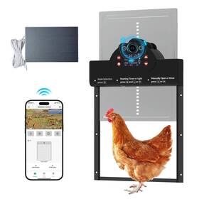 Js-02 Ageroul Automatic Chicken Coop Door Solar Powered With 2k Camera And Night Vision Alarm